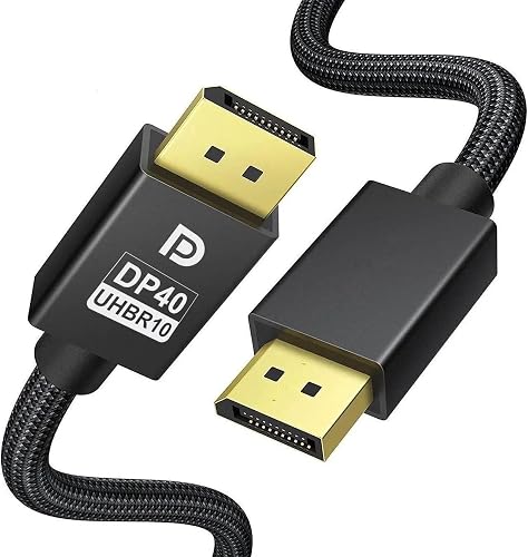 DisplayPort 2.1 Cable DP40 UHBR10, Braided, Gold-Plated