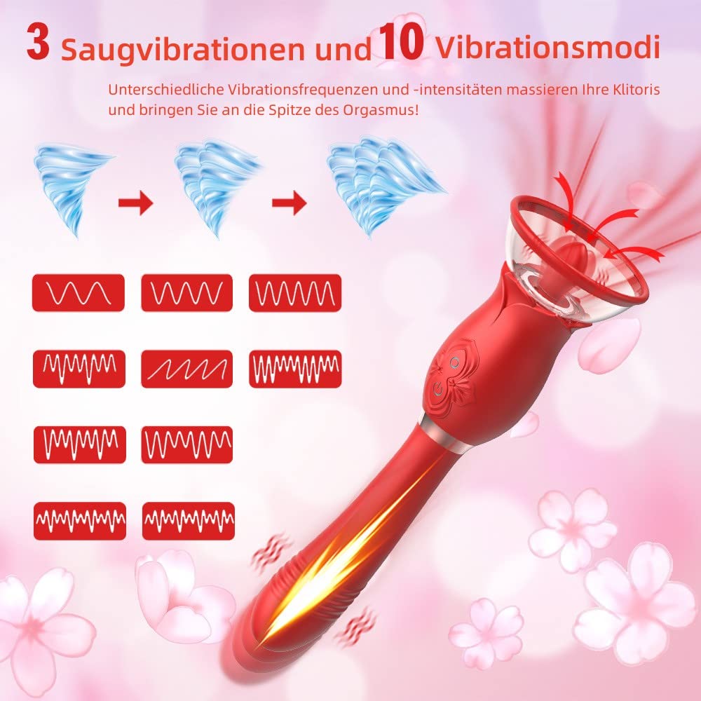G-punkt Vibrator Sexspielzeug Zunge Lecken Vibratoren Anal Dildo Vibrator  Stimulator Klitoris Vibration fr Frauen (Rot-c) : Amazon.de: Drogerie &  Krperpflege