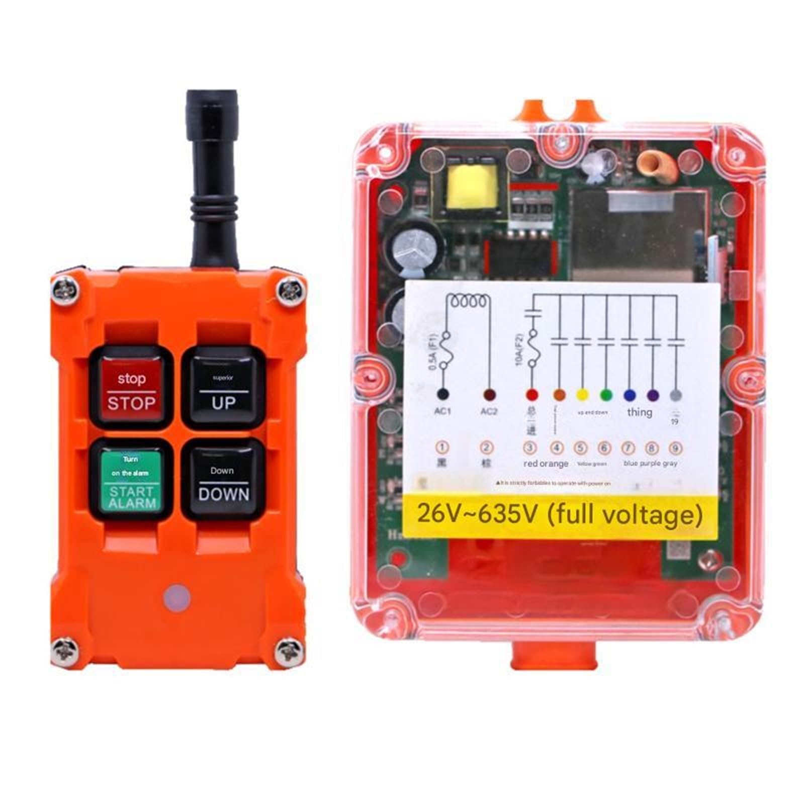 Industrielle Fernbedienung for Hebekransender und -empfänger für Heckklappe(1 send 1 receive 24V universal)