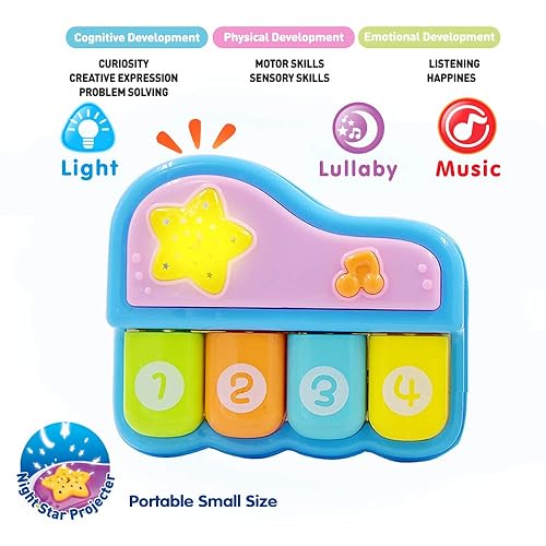Miniatura 2 de WEofferwhatYOUwant Primer piano portátil. Juguete educativo para aprendizaje musical y entretenimiento para edades de 9 meses a 4 años