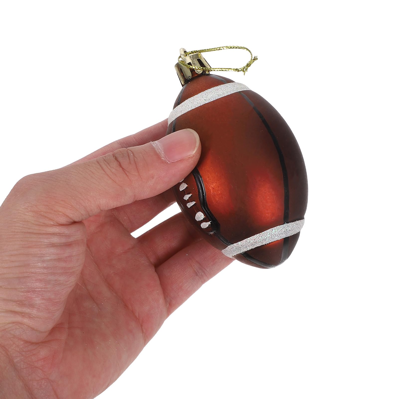 Große Rugby Zarte und Niedliche aus Kunststoff 6cm Weihnachtskugeln 6 Stück Christbaumkugeln für Weihnachtsbaum und Partydekoration an Zweigen