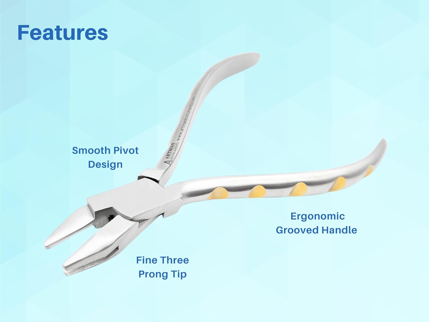 ARTMAN INSTRUMENTS Three Prong Pliers | Clasp Adjusting & Wire Bending Pliers | Dental Orthodontic Pliers | Jewelry & Wire Forming Tool | Heavy-Duty Stainless Steel Autoclavable