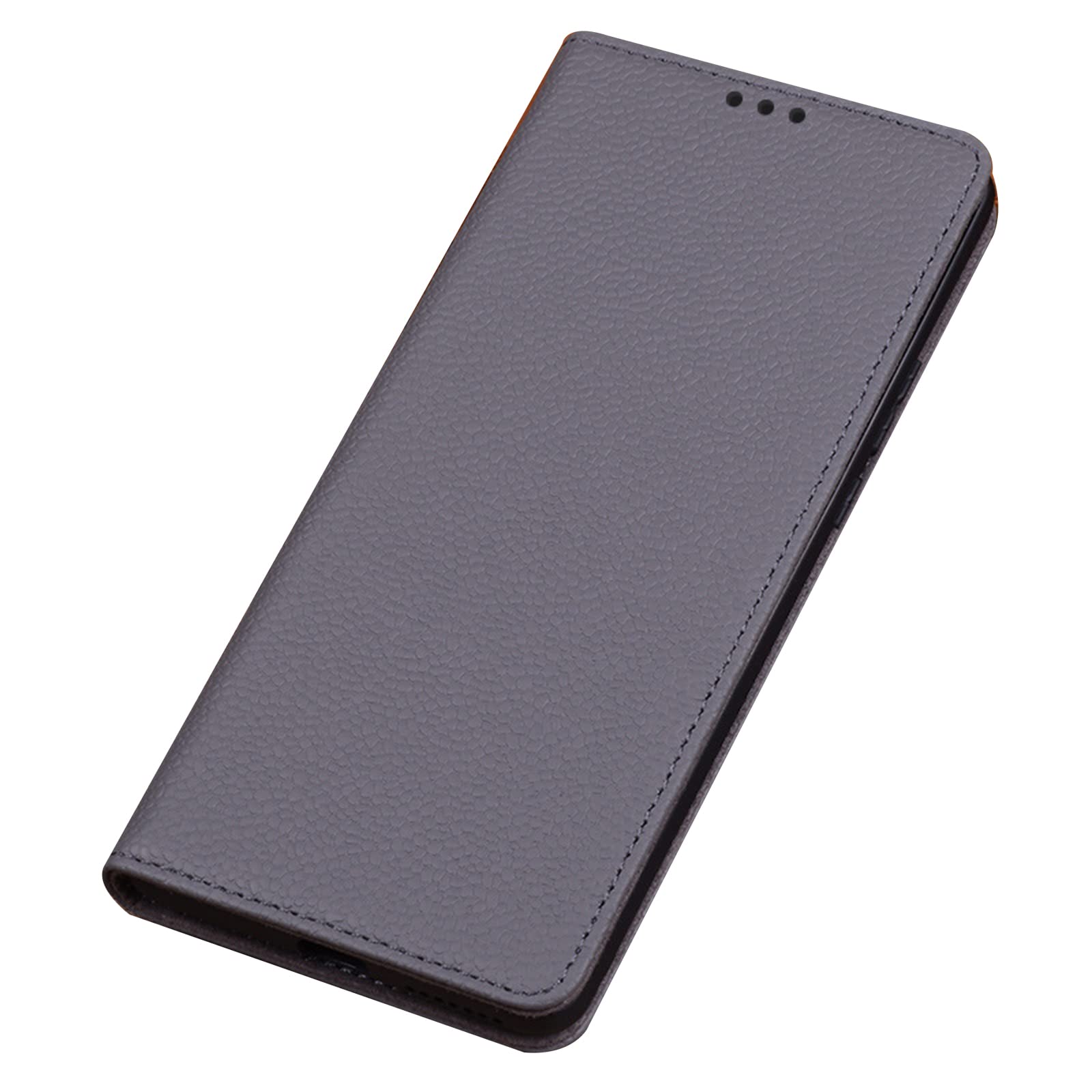 Etui do Samsung Galaxy S22/S22 Plus/S22 Ultra, wysokiej jakości skóra bydlęca, prawdziwa skóra, z klapką, stojak, etui na telefon z odporną na zarysowania, miękką wyściółką z mikrofibry, szare, S22 Ultra 6,8"