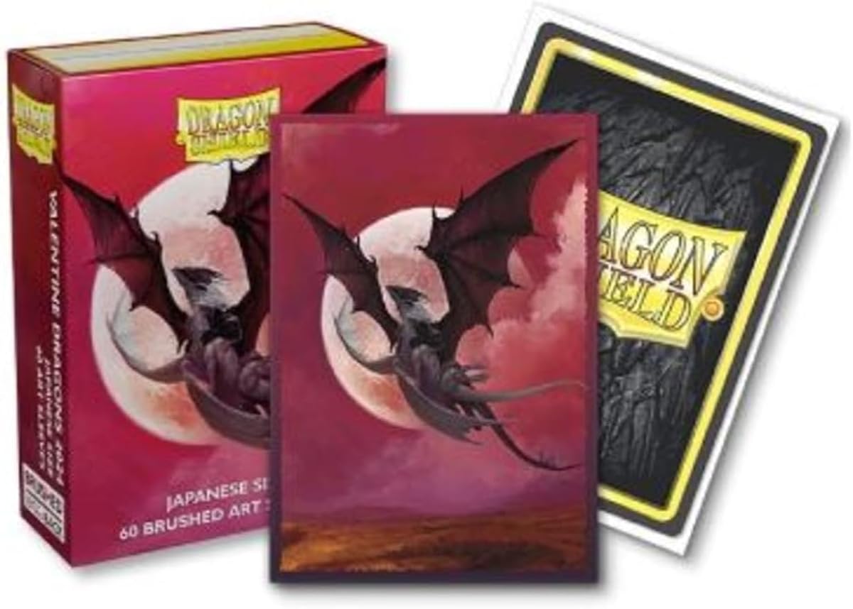 Dragon Shield Sleeves - Limited Edition Brushed Art Japanese: Valentine Dragon - 60CT Card Sleeves - Smooth & Tough - Great for Yugioh, and Cardfight Vanguard TCG & LCG - Top Loader