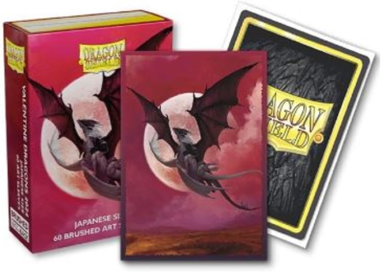 Dragon Shield Sleeves - Limited Edition Brushed Art Japanese: Valentine Dragon - 60CT Card Sleeves - Smooth & Tough - Great for Yugioh, and Cardfight Vanguard TCG & LCG - Top Loader