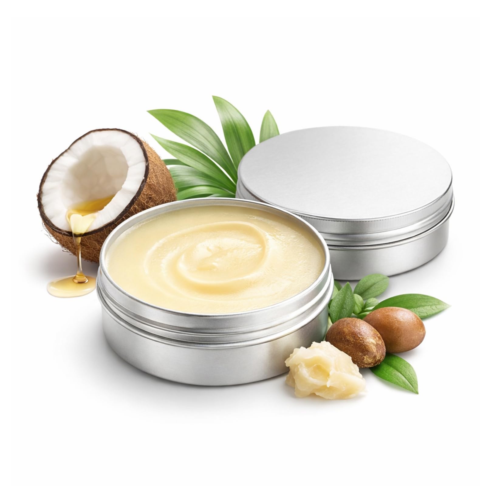 Coconut Oil & Shea Butter Paw & Nose Balm for All-Season Dog Care - Lick-Safe Moisturising Balm for Dry Pads & Snouts in Two Portable 60g Tins, Hydrating Pet Skin Protectant for Weather Protection