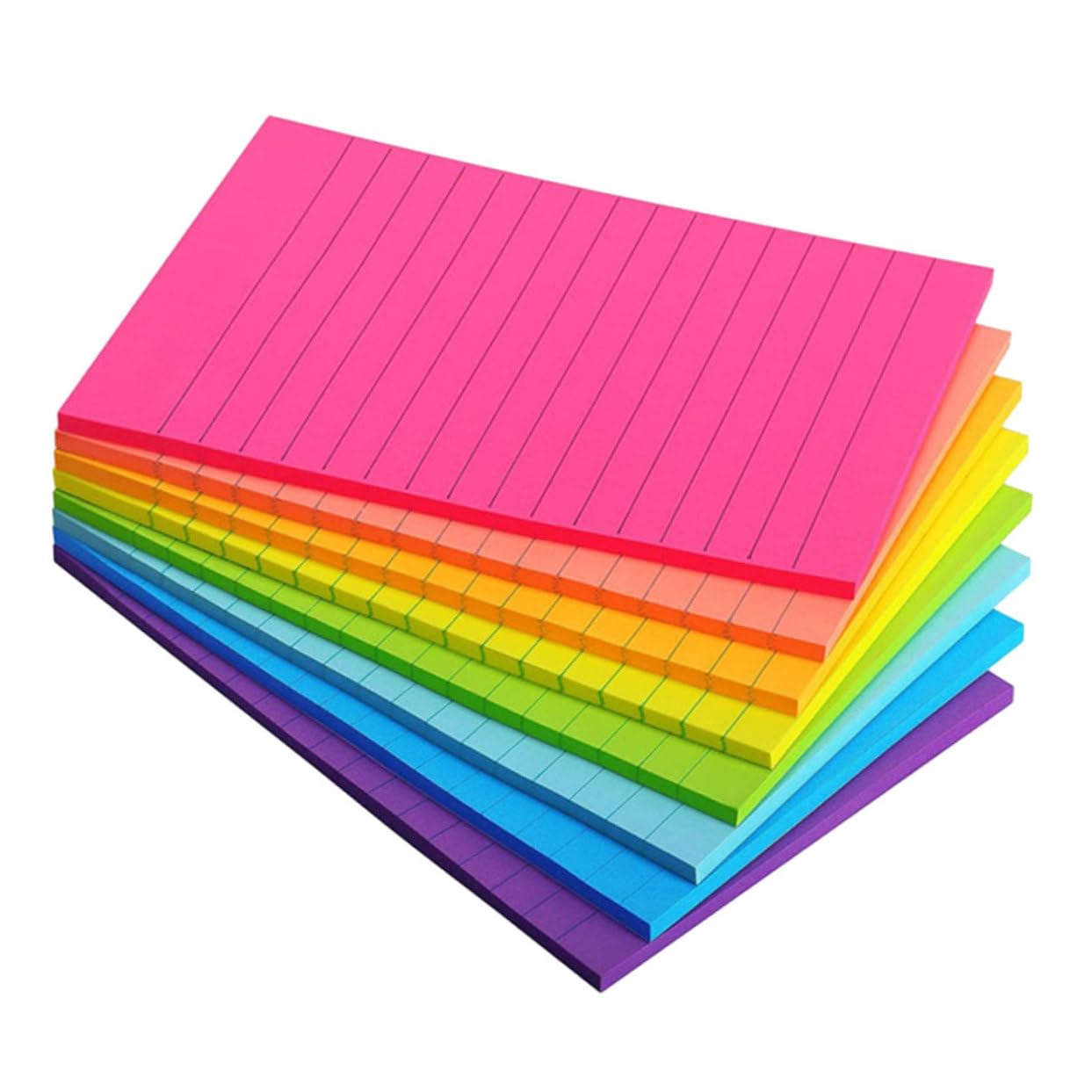 Operitacx 3 Ensembles Bloc-Notes Adhésifs Horizontaux Petits Blocs-Notes Papeterie Pastel Onglets Autocollants Multi-Usages Cahiers Petites Notes Lignées Notes Transparentes 8 pièces * 3
