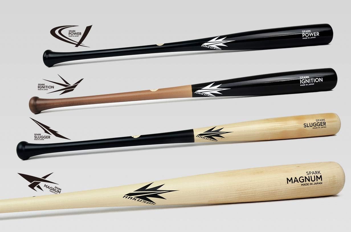 Spark Magnum H110 Wooden Baseball Bat Maple Wood Gamebat Practice Training Bat Adult (-2.5 Dropweight) [Made in Japan]