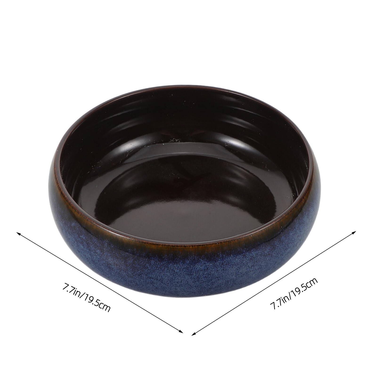 Duża okrągła ceramiczna donica na rośliny z motywem lotosu w stylu retro, izolująca przed wahaniami temperatury, dla roślin wodnych w biurze lub gabinecie