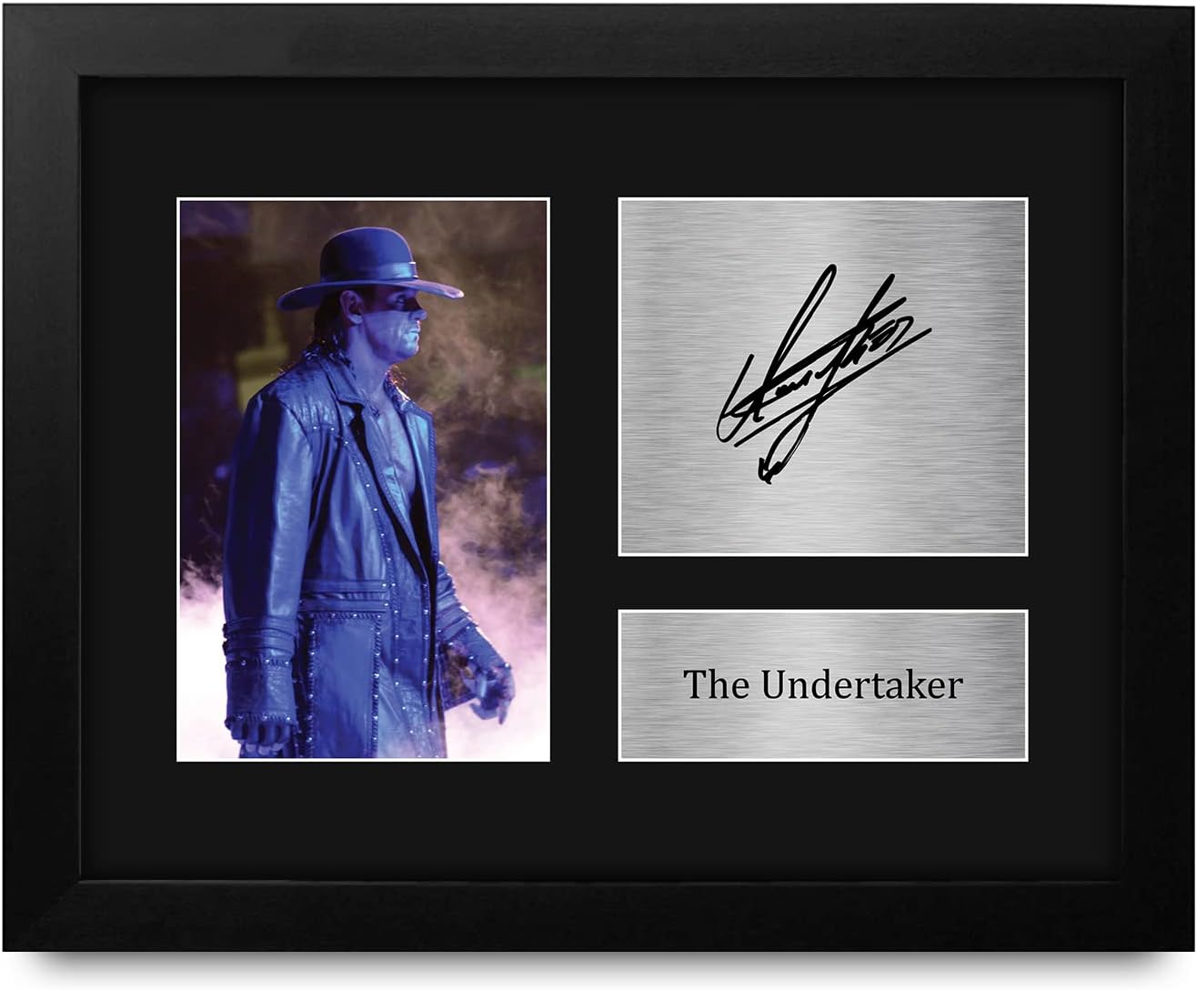 HWC Trading The Undertaker Gifts USL Framed Printed Signed Autograph Picture for WWE & WWF Memorabilia Fans - US Letter Size