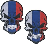 Vista 17 de 2 parches de bandera de AliPlus de España, parches de calavera bordados, tácticos, militares, moral, parche con gancho y bucle