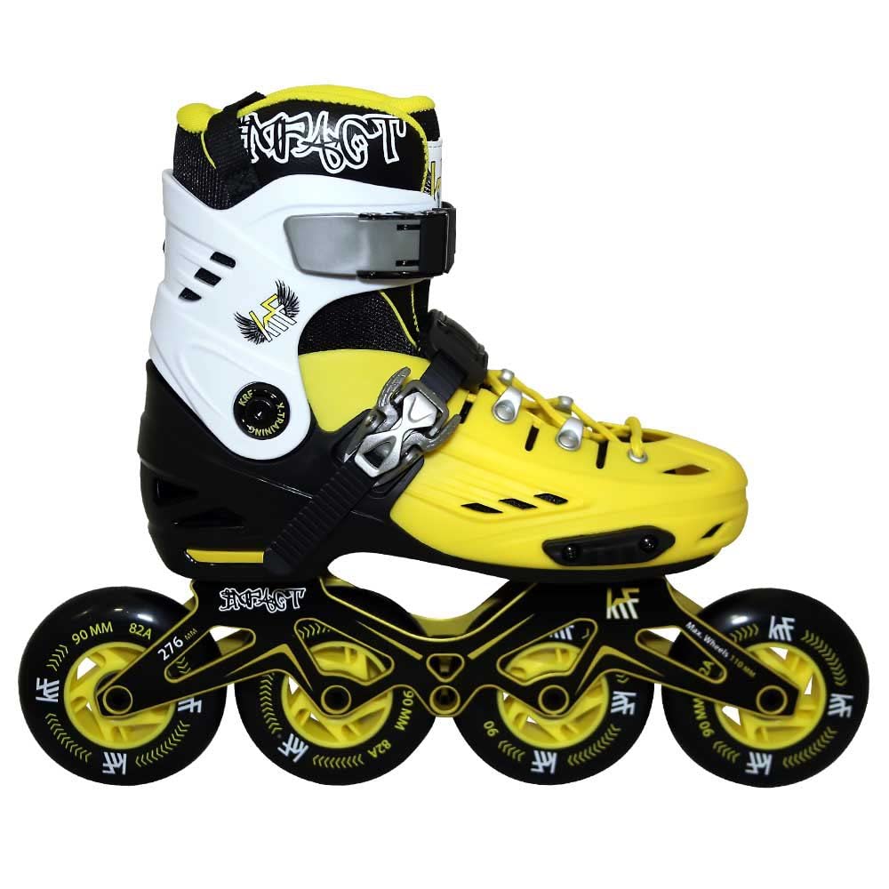 KRF The New Urban Concept KRF Patin FRS Impact 4X90 Yellow, Adultes, Unisexe, Jaune, L (36-39)