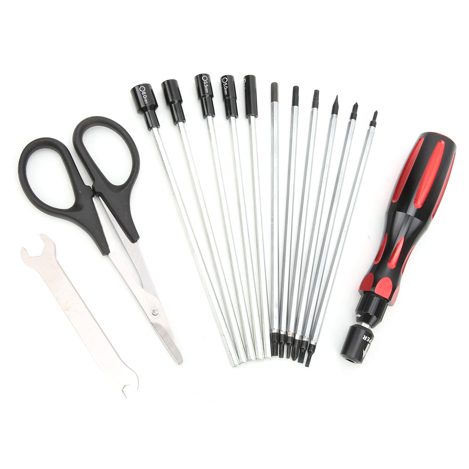 Kit di attrezzi RC professionale Set di cacciaviti in acciaio resistente con custodia per auto telecomandate Elicotteri Droni Set completo di strumenti di manutenzione per