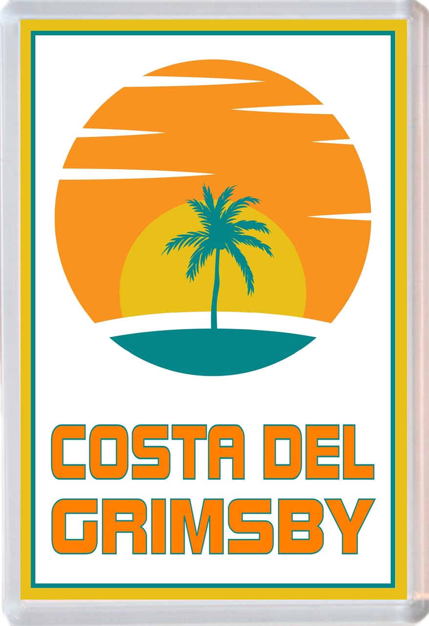 Baked Bean Store Multicolor Costa Del Grimsby - Jumbo Fridge Magnet 96 X 67Mm