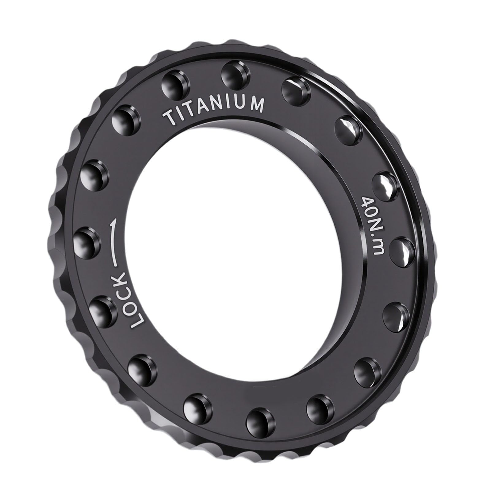 Keenso Ti Alloy Centerlock Lockring, Dust Water Vibration-Proof (BLACK)