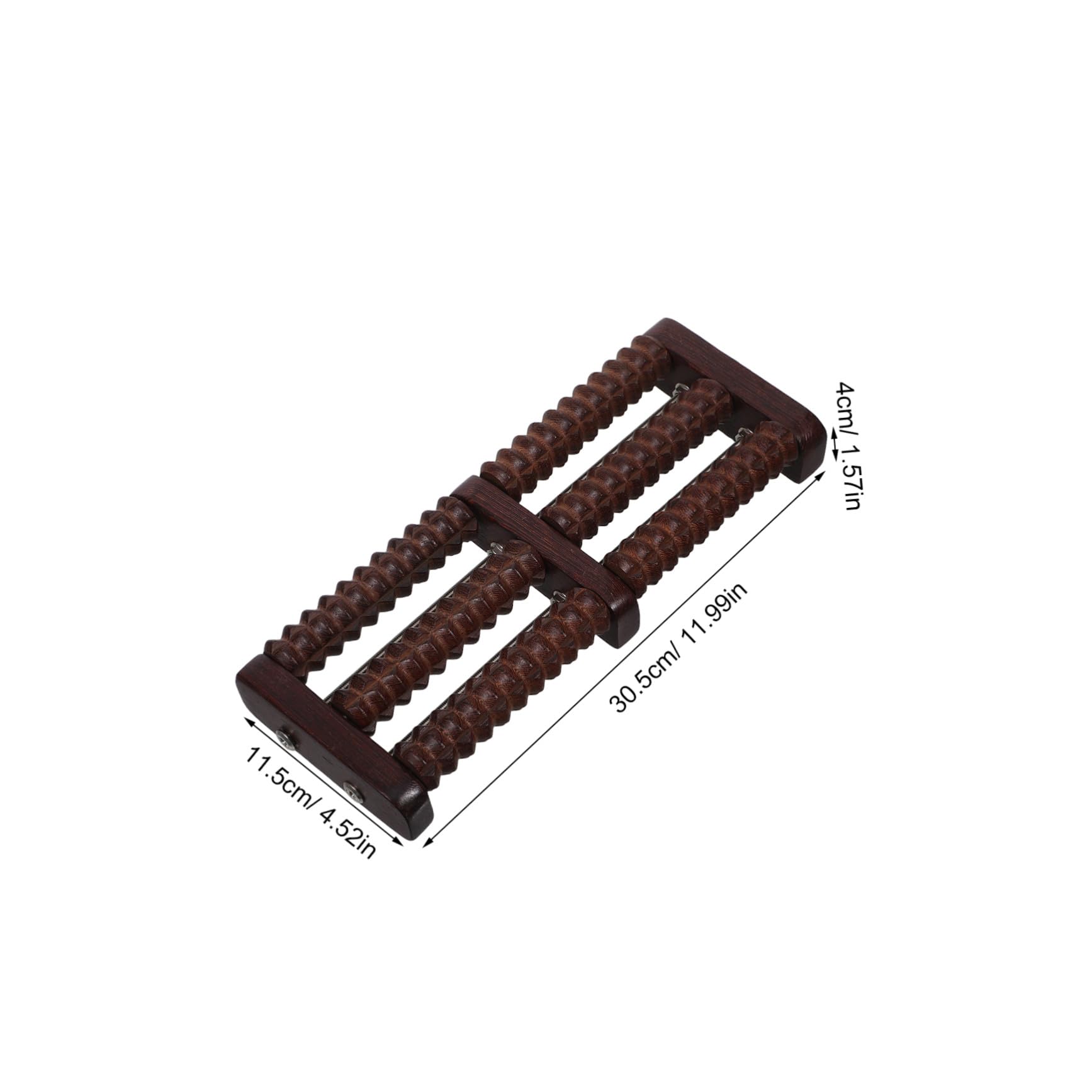 Massaggiatore per Piedi in Legno Ruote Curve Rullo per Massaggio Plantare e Talloni Portatile per Sollievo da Tensione Muscolare Riflessologia