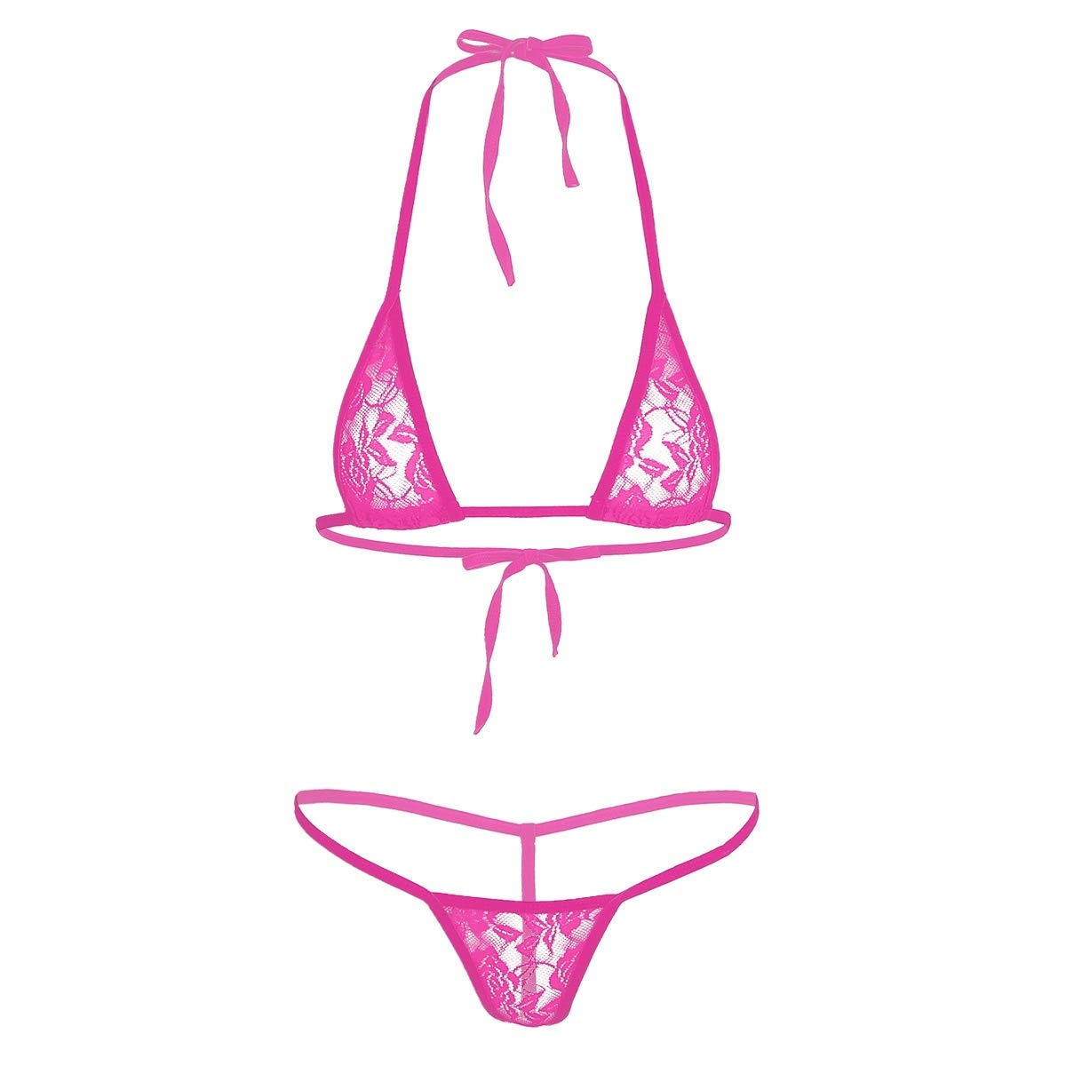 psychovest Women's Sexy Lace Bikni Bra and Panty Lingerie Set Free Size-picture-35