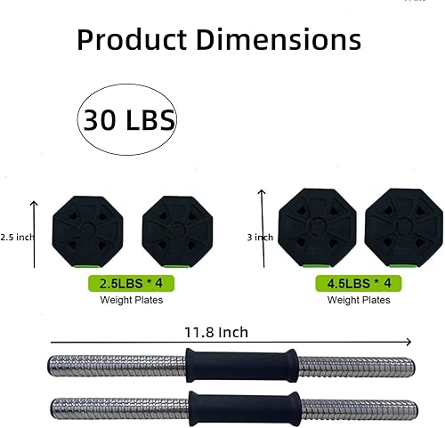 Miniatura 5 de Juego de mancuernas ajustables 4 en 1, mancuernas, pesas rusas y soporte de empuje para gimnasio en casa