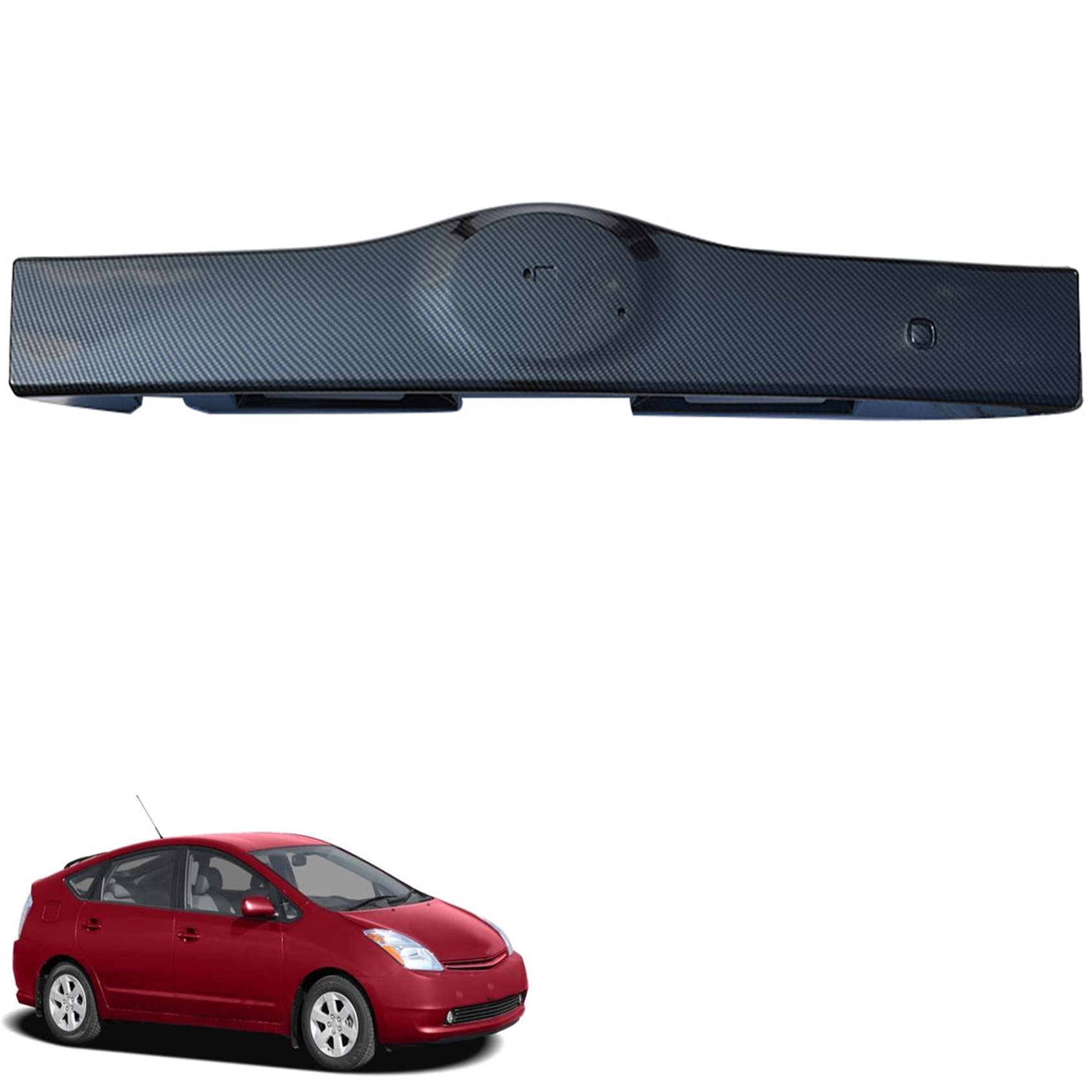 ANTUKO Car Carbon Fiber Liftgate Handle Trim Black Tailgate Cover Replacement for Prius 2004-2009 Replacement for 76801-47040-C0 76801-47060-C0
