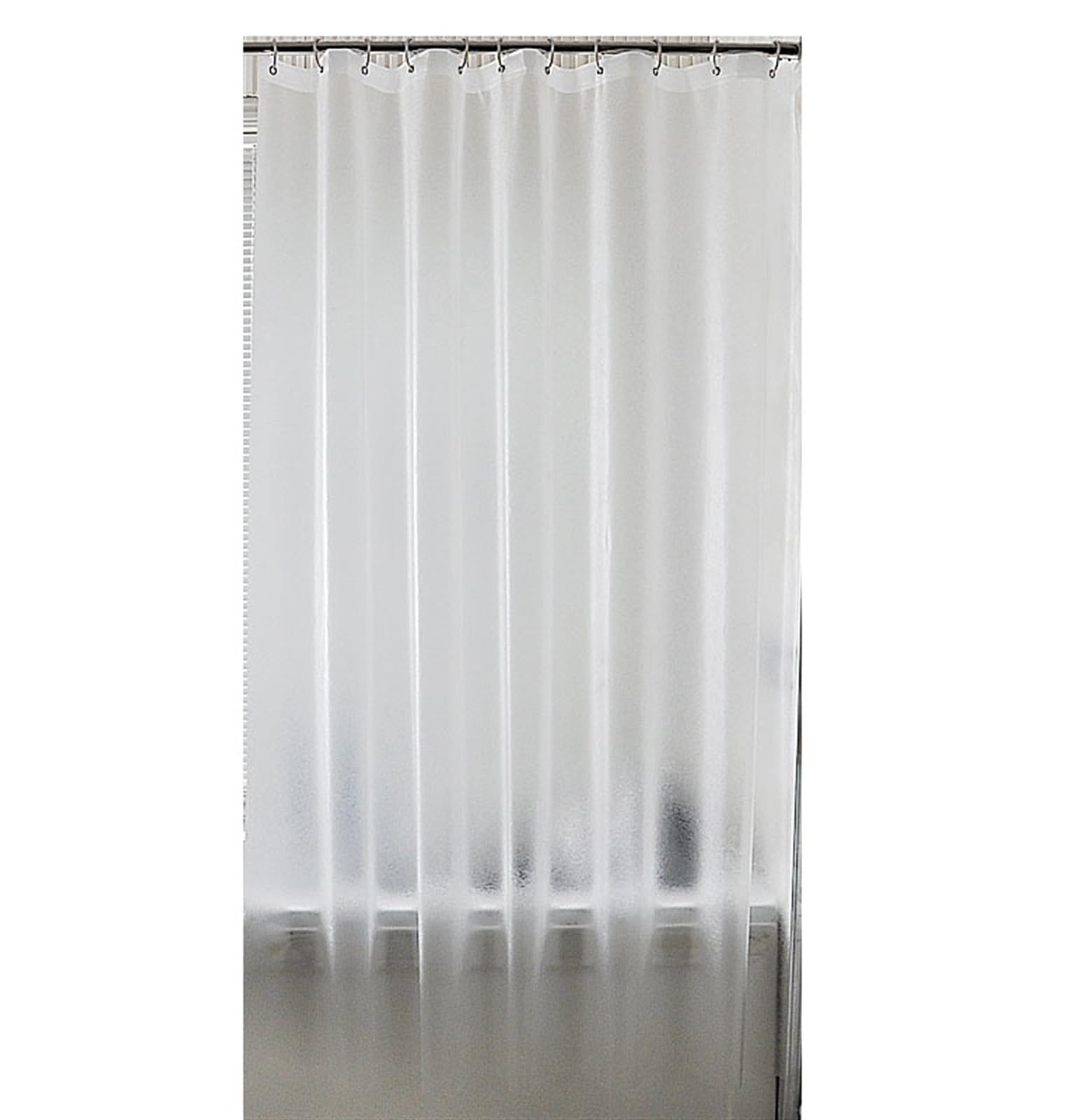 Rideau Douche Rideau de Douche EVA imperméable Luxe, Transparent, translucide, Salle Bain en Plastique avec Crochet(W260xH200cm)