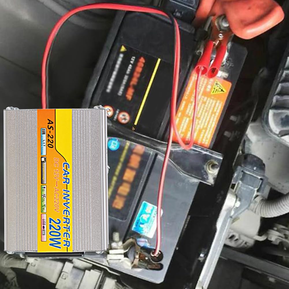 Generic Power 220W falownik samochodowy z portem USB DC 12V na AC 220V do urządzeń mobilnych i laptopów