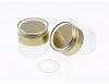 AKOAK 2 Pcs Refillable Frosted Glass Cosmetic Cream Jar Bottle Container,High-end Separate Bottles for Cosmetics with Gold Lid,Capacity 20g/0.67oz