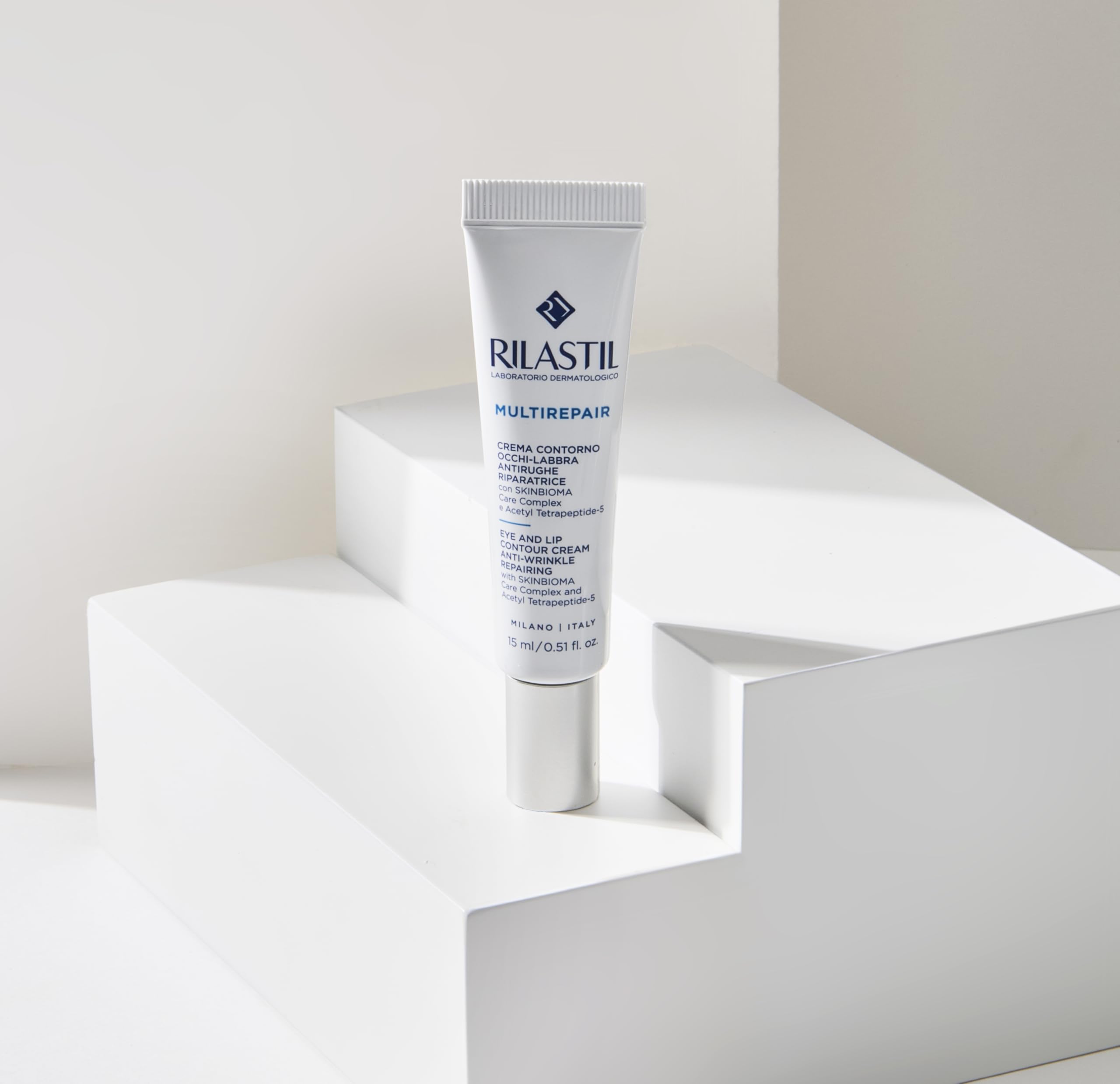 Rilastil Multirepair - Crema Contorno Occhi Labbra Antirughe Riparatrice, 15ml