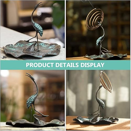 Miniatura 5 de Cabilock 1 Pc Small Crane Ornaments Coil Storage Rack Incense Holder Practical Desk Decoration