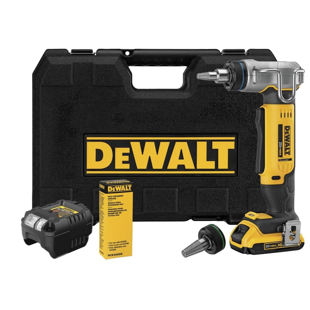 Dewalt DCE400D1 20V MAX 1/2 in. and 3/4 in. Cordless PEX Expansion Tool Kit