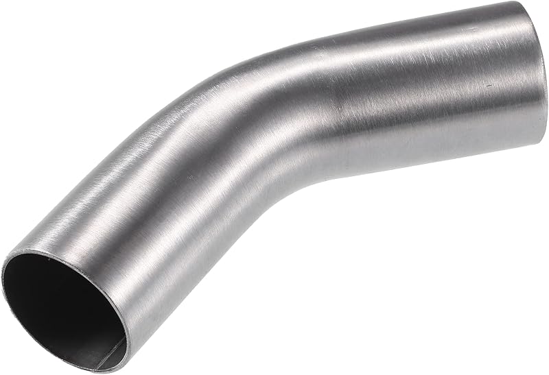 Curva de escape 45° X AUTOHAUX em aço inoxidável SS304, diâmetro externo de 38,1 mm – 1 unidade