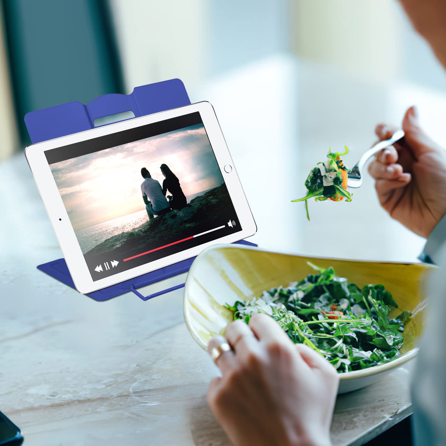 Support Lecture Métal Msdada Livre Cuisine Réglable Pliable