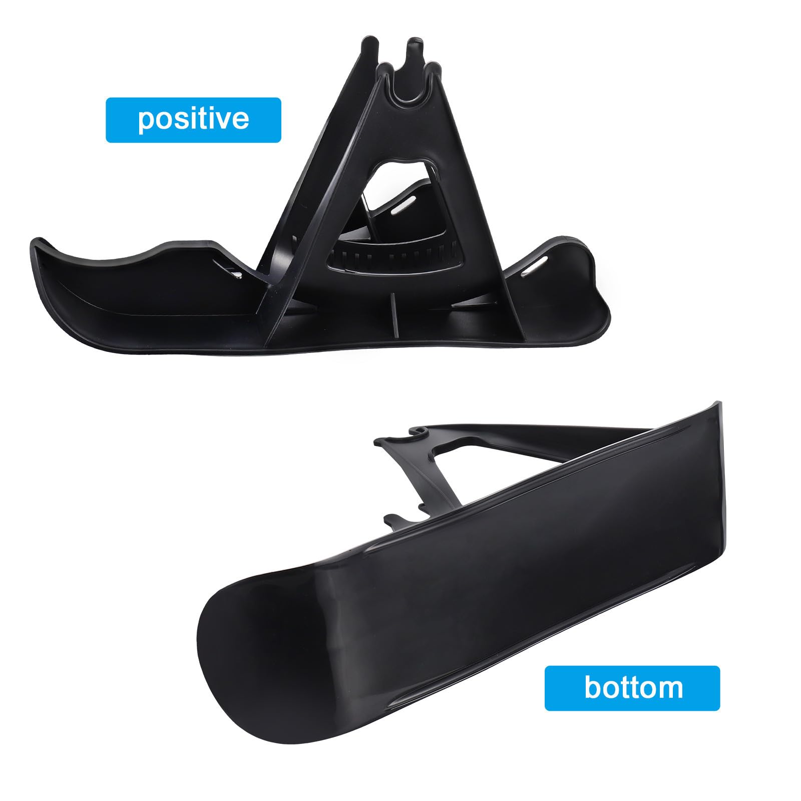Alasum 2pezzi Sci per Bici Bilanciata Bambini 13-15 Pollici in Plastico con 4 Fascette Nero Accessorio per Protezione e Allenamento Invernale