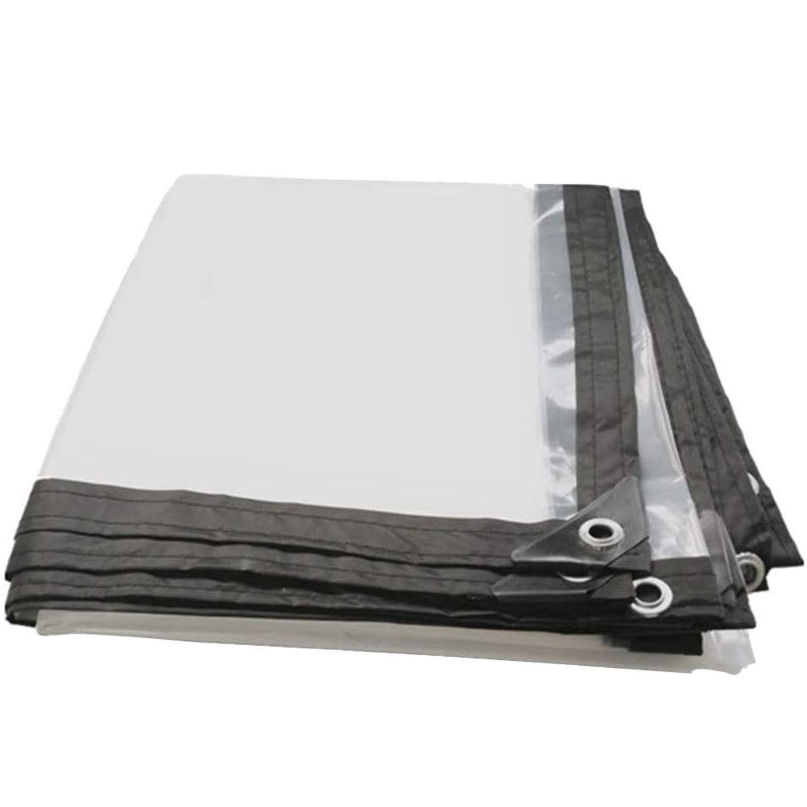Lonas transparentes de polietileno de 7x10 pies impermeables con ojales protectores