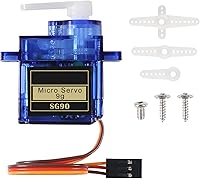 Vista 3 de 2PCS SG90 0.32 oz Servo Motor Micro Servo Metal Geared Kit Mini Servos para RC Robot Helicóptero Avión Controles Coche Barco con Cable (SG90)