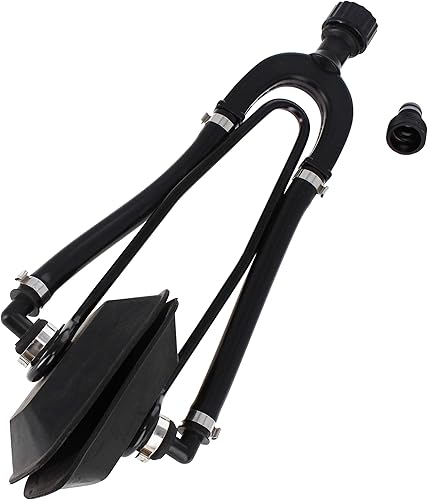 Doble agua de alimentación de barco motor Flusher Rectangular Copa Orejeras con accesorios de manguera Kit de descarga - Descarga del motor fuera de