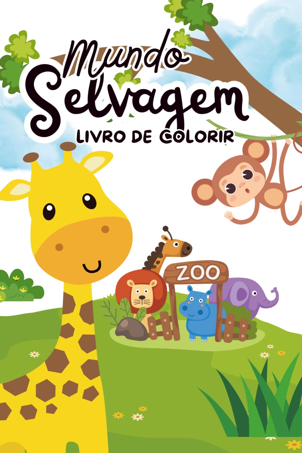 Mundo Selvagem - Livro de colorir infantil