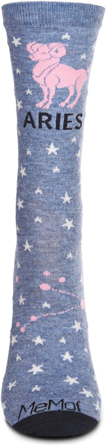 Women's Aries Zodiac Sign Crew Socks