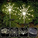 lumida ☀ 2 BELEUCHTUNGS MODI - Über die Taste auf der Rückseite des Solarpanels können Sie die Solarleuchten in zwei Modelle unterteilen: Funkeln / Blinken und Dauerlicht. Die leuchtenden Lichterketten des Starbursts lassen Ihren Garten sternenklar warm bernsteinfarben leuchten, viel romantischer und machen Ihren Garten das ganze Jahr über lebendig.