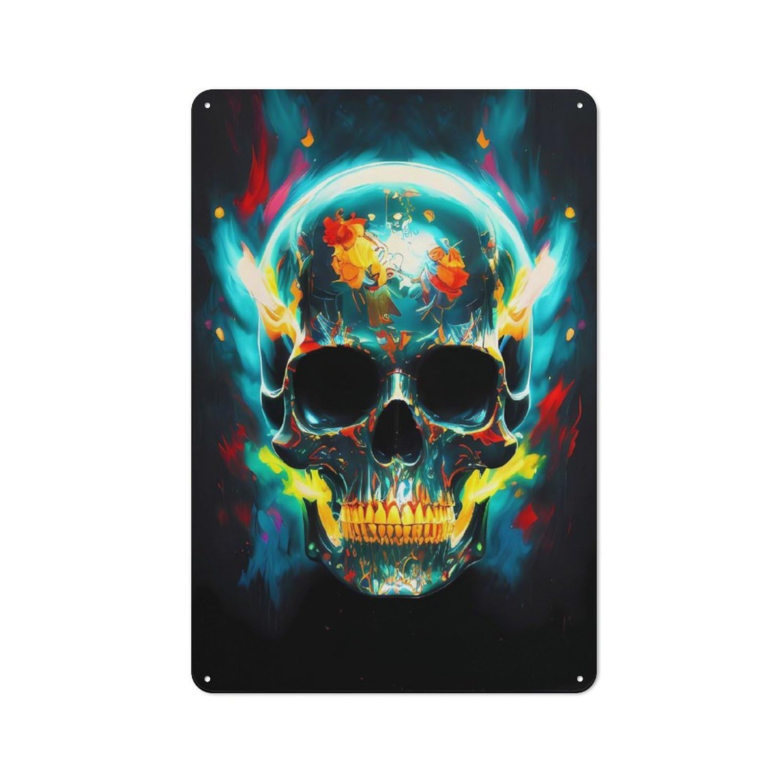 Spooky Retro-style Tin Sign 30x20cm for Guest Room Or Hallway, for An Autumn Update to Guest Room And Hallway