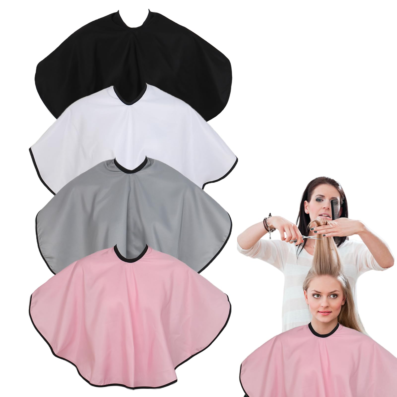 nalaina Barber Cape,4 Pcs Cutting Cape for Salon,Makeup Artist Cape for Hair Dye,Hair Dresser Cape,Cutting Cape for Salon for Hair Cutting,Dye,Styling