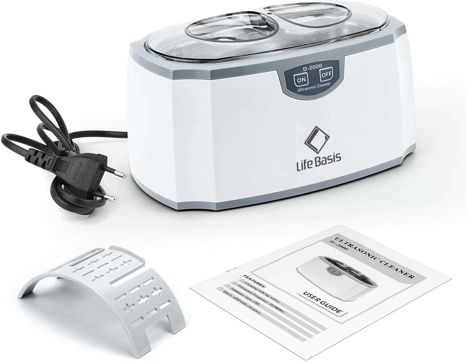 Nettoyeur Ultrasons 45kHz, 30W, Bac 420ML – Recommandé par TESTSIEGER 2025 (Allemagne) – Pour Lunettes, Bijoux, Prothèses Dentaires, Montres, Rasoirs