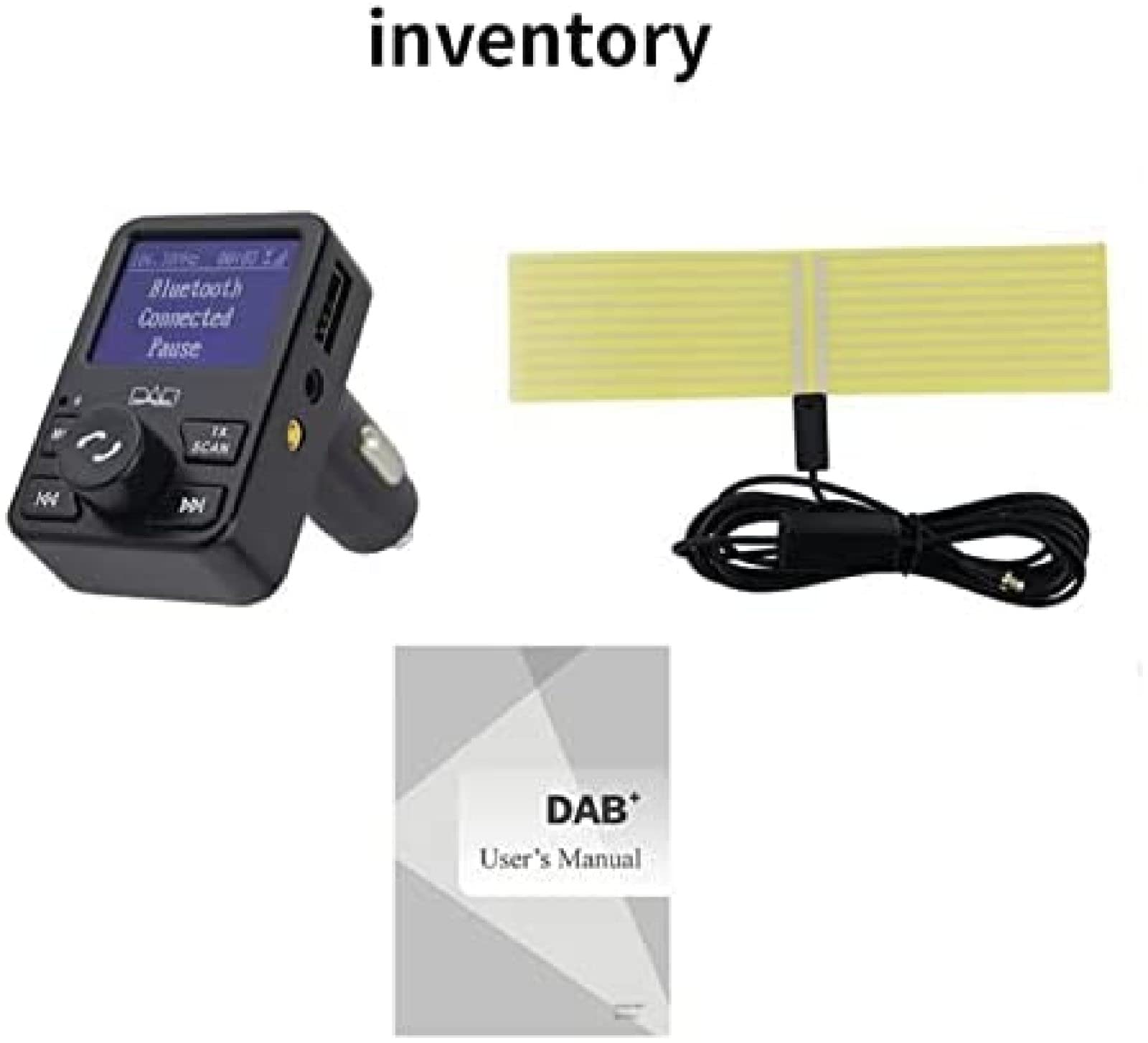 OUTS Adaptador De Radio Dab/Dab + USB para Coche De 5V, Reproductor De MP3 Digital Compatible con Bluetooth, Receptor De Música FM, Accesorios Universales para Coche,Negro,Pleasant63