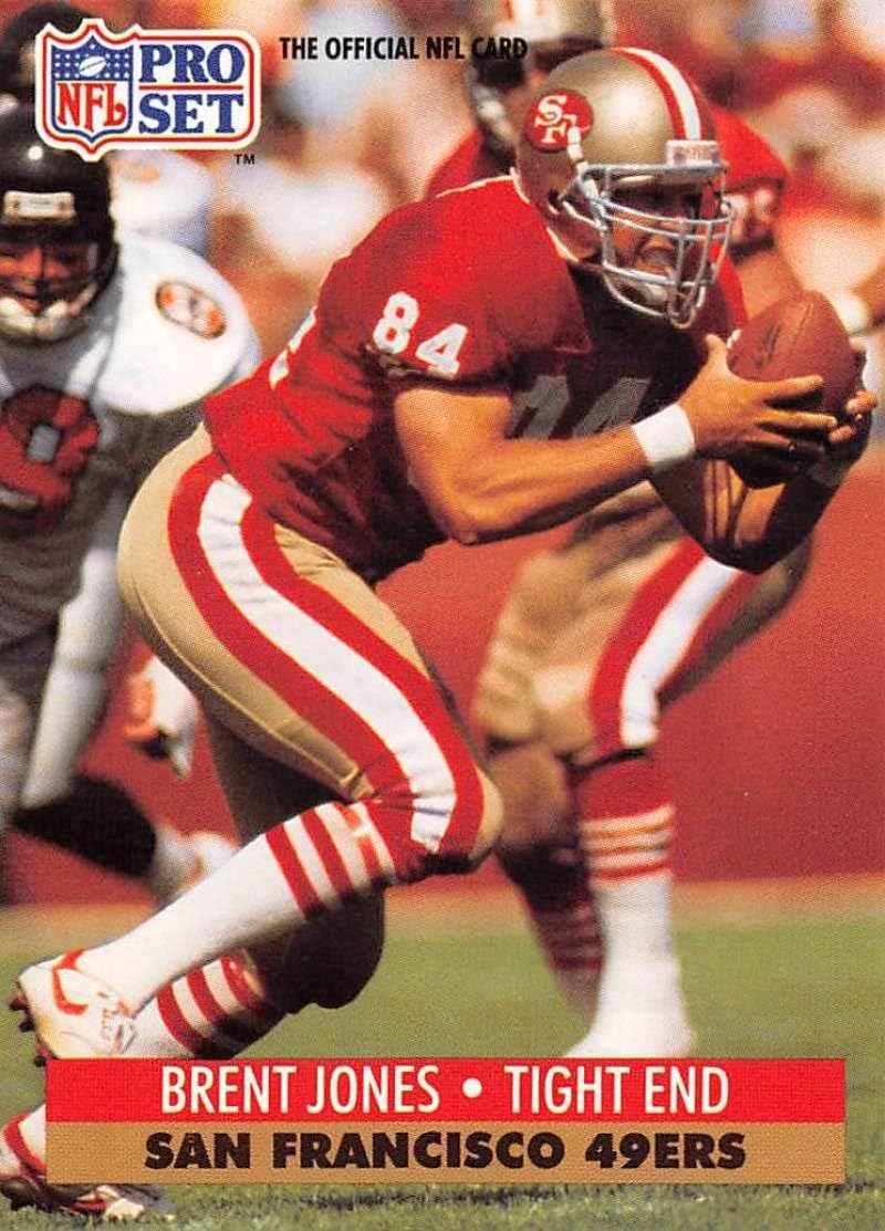1991 Pro Set Football Card 652 Brent Jones San Francisco