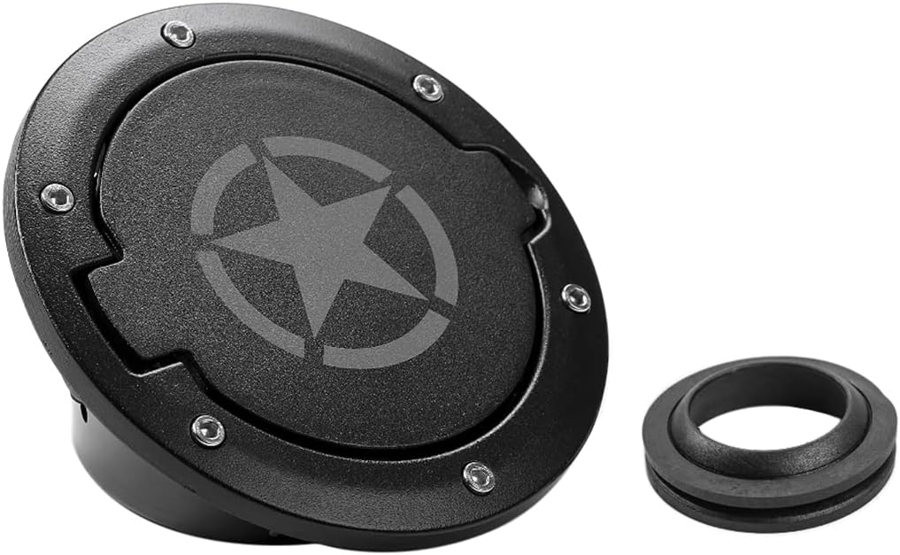 ZTYCKJ Fuel Filler Door Gas Tank Cap Cover for 2011-2017 Jeep Wrangler JK 2-Door 4-Door