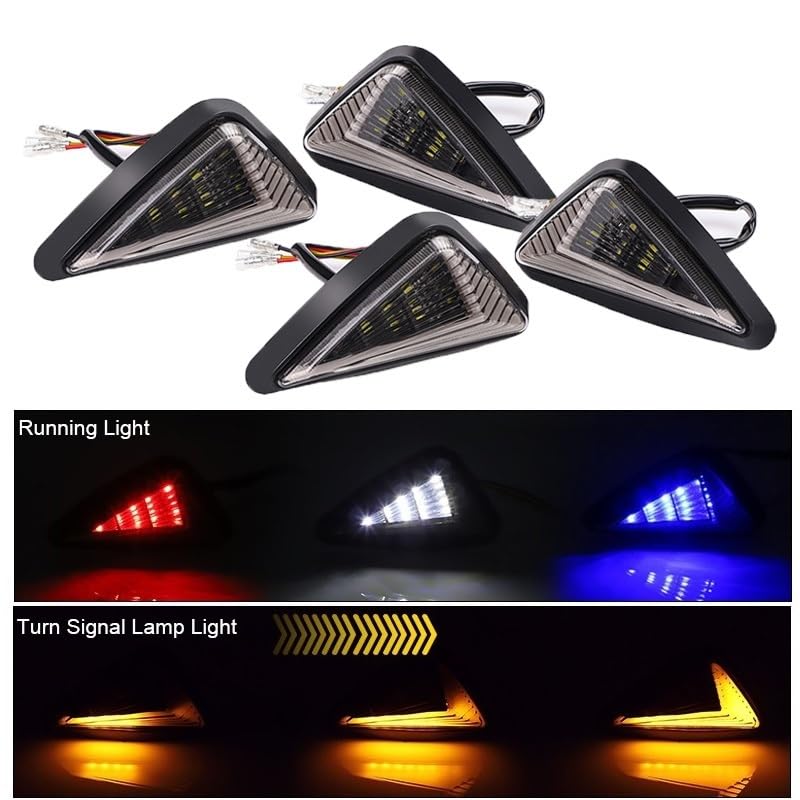 Clignotant moto encastré pour remplacer les feux cassés - 3