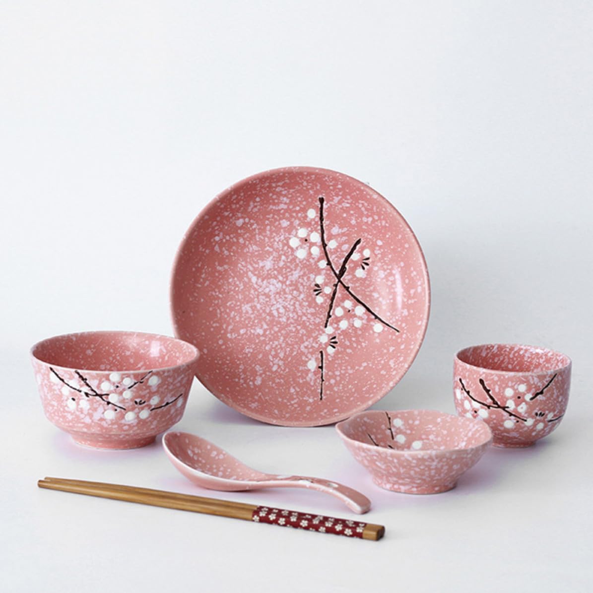 Tofficu Kit de Vaisselle Céramique Japonaise 12 Pièces pour Maison, Design Délicat, Ensemble Complet pour Dîner à Domicile, Matériau en Céramique