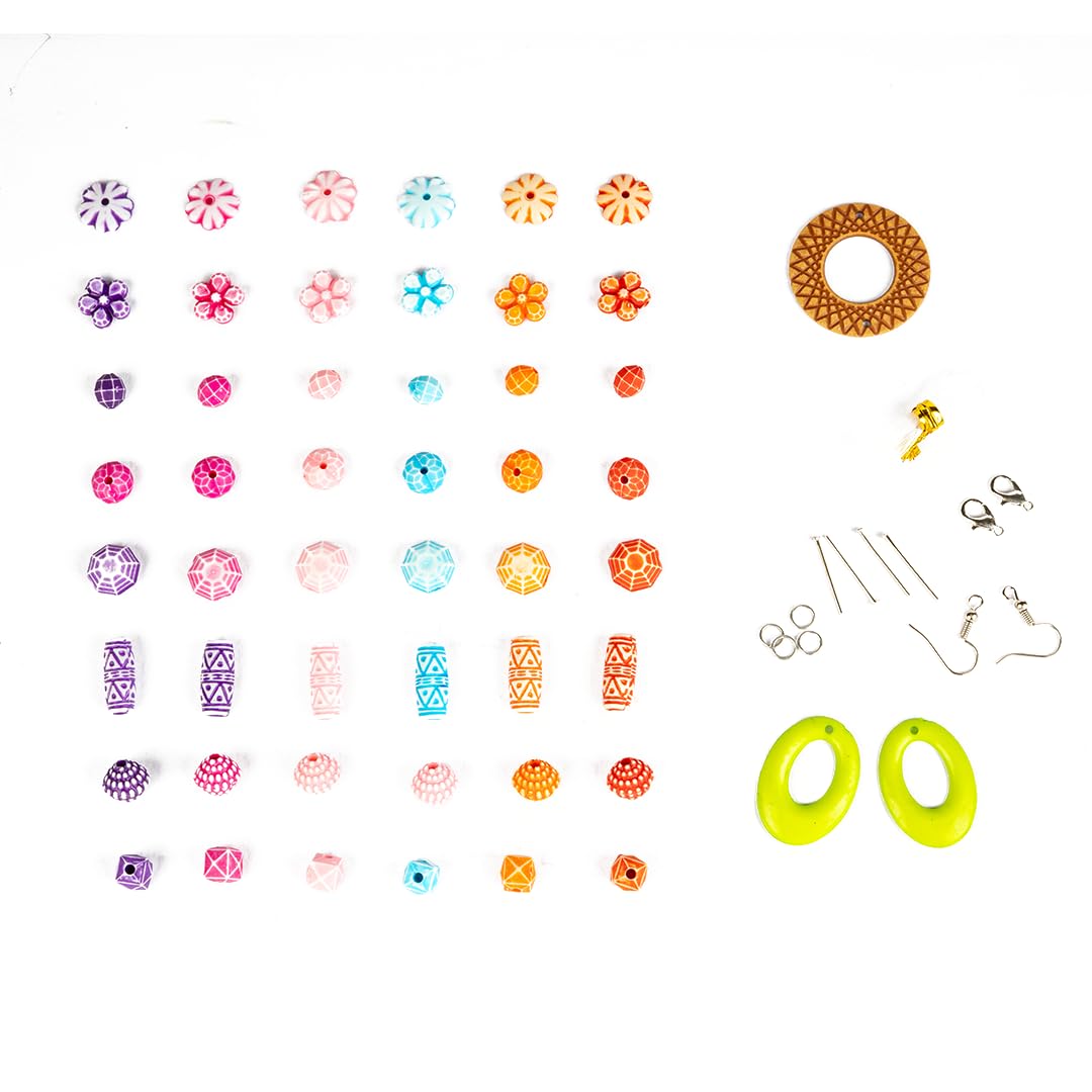 RATNA'S Fancy Jewellery Junior DIY Bead Craft Kit, Necklace Bracelet Earring Making Set for Kids 3+ Years 2