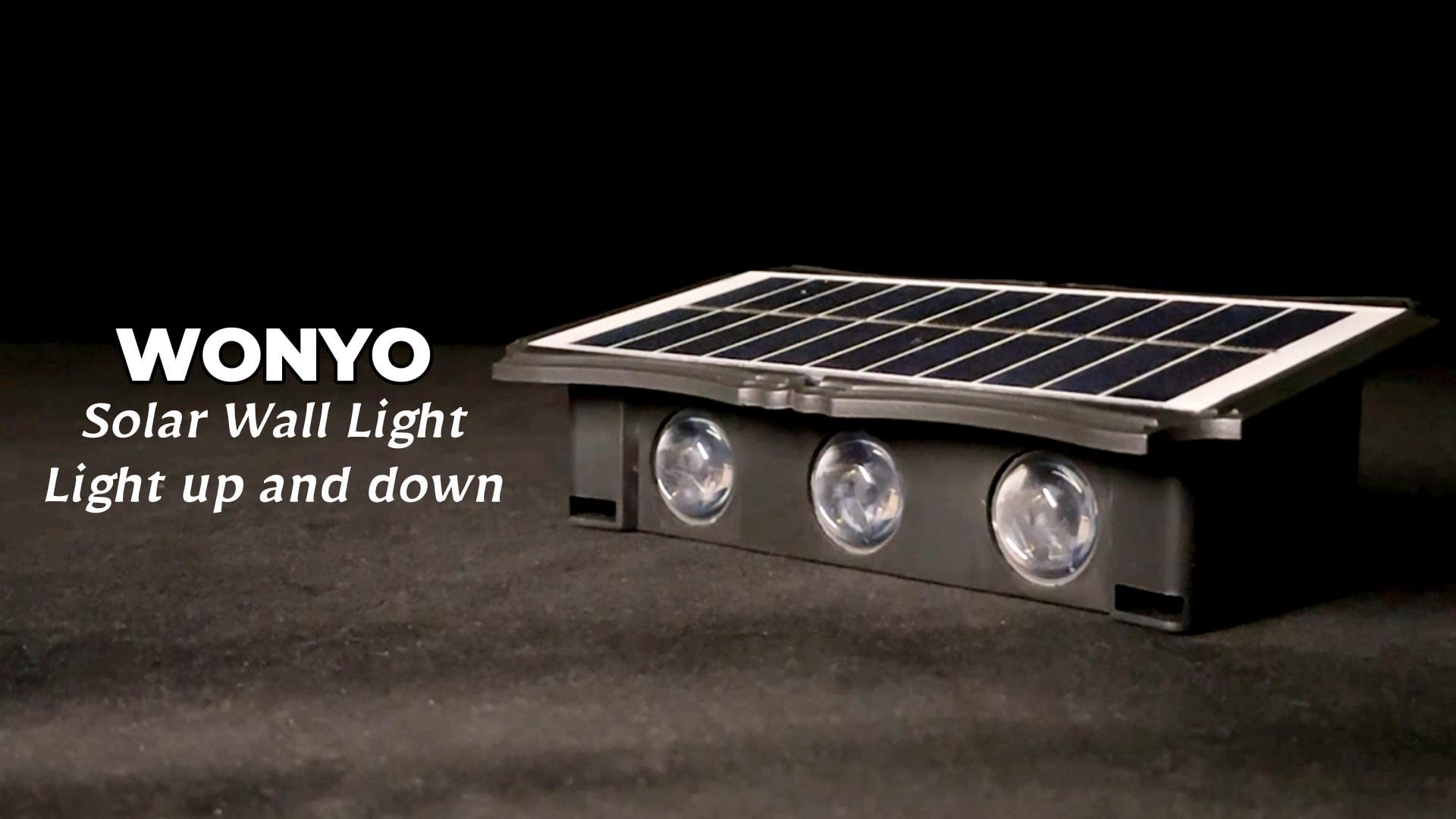 ライト・ランタン Valo shade IN-EI YAMATOYA Y'S CASA WONYO 4LED Multi-Color Solar Wall Lights, Up and Down