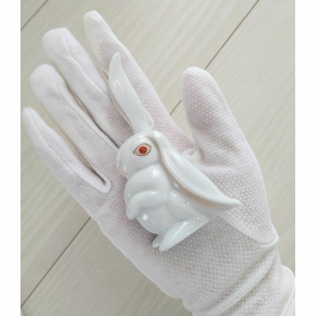 Amazon.co.jp: HEREND ヘレンド 片耳立てうさぎ フィギュリン