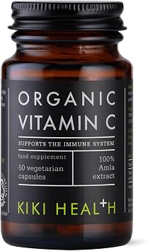 KIKI Health Organic Plant-Based Vitamin C Supplement - Vegan-Friendly Formula with Essential Nutrients for Immune Support - Vitamin C Capsules Promotes Skin Health & Collagen Production - 50 Vegicaps